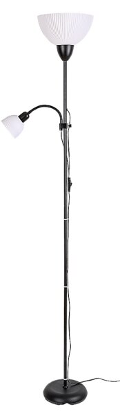 Rabalux 74109 - Lampada da terra ACTION PRO 1xE27/60W/230V + 1xE14/25W nera