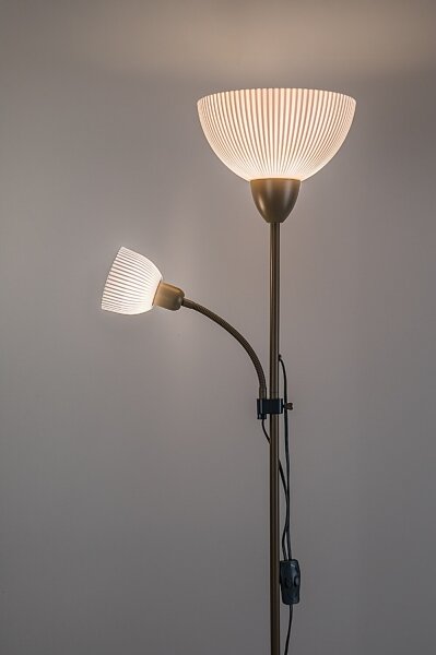 Rabalux 74103 - Lampada da terra ACTION PRO 1xE27/60W/230V + 1xE14/25W beige