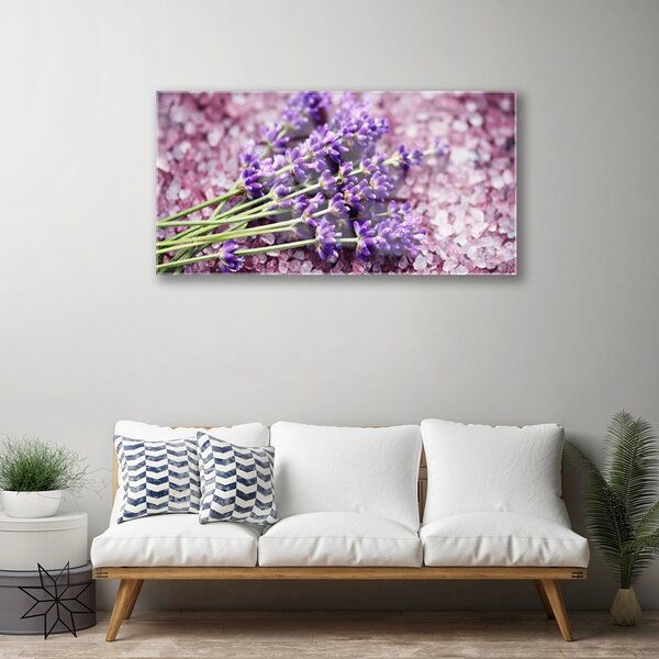 Quadro vetro Fiori Pianta naturale 100x50 cm 2 appendini