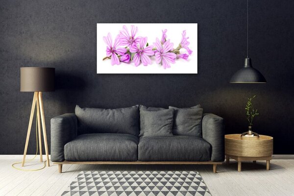 Quadro in vetro Fiori Pianta naturale 100x50 cm 2 appendini