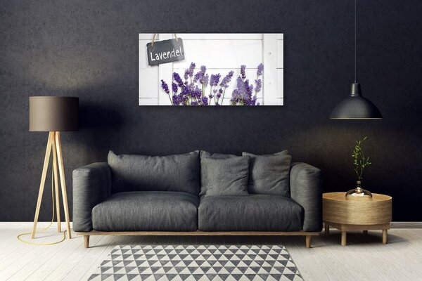 Quadro di vetro Fiori Pianta naturale 100x50 cm 2 appendini