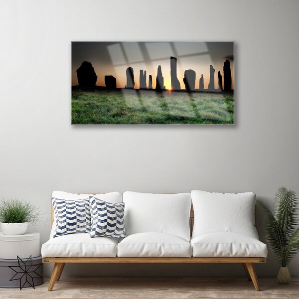Quadro su vetro Arte rupestre 100x50 cm 2 appendini