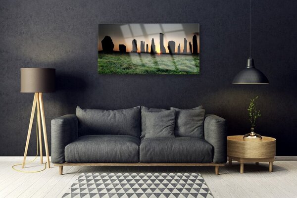 Quadro su vetro Arte rupestre 100x50 cm 2 appendini