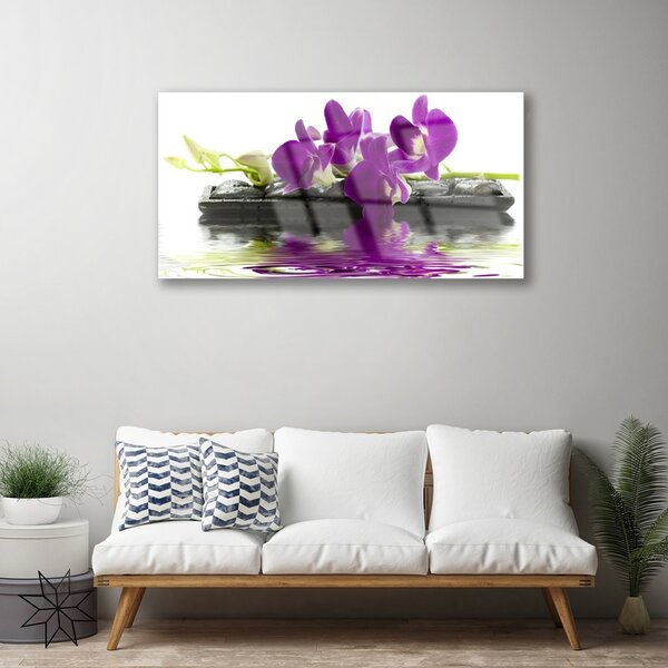 Quadro su vetro Fiori Pianta naturale 100x50 cm 2 appendini