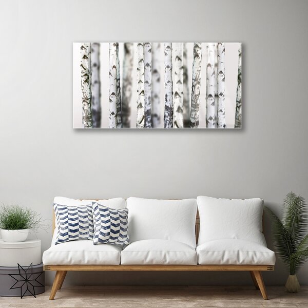 Quadro su vetro Alberi della natura 100x50 cm 2 appendini