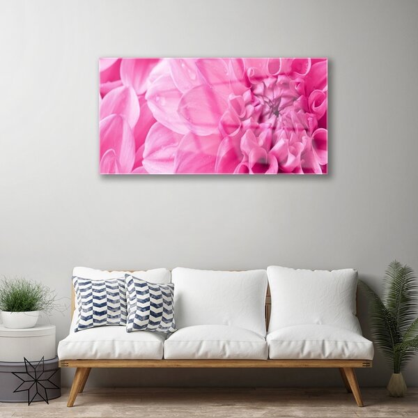 Quadro vetro Fiori Pianta naturale 100x50 cm 2 appendini