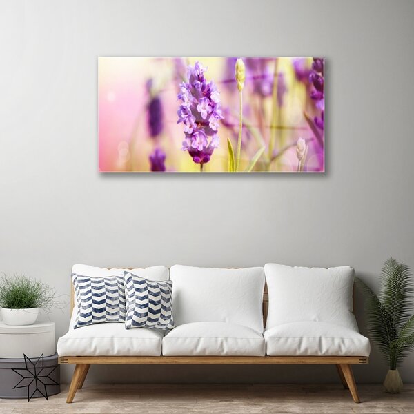 Quadro su vetro Fiori Pianta naturale 100x50 cm 2 appendini