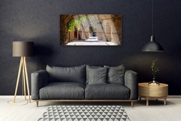 Quadro di vetro Architettura di Tunnel Street 100x50 cm 2 appendini