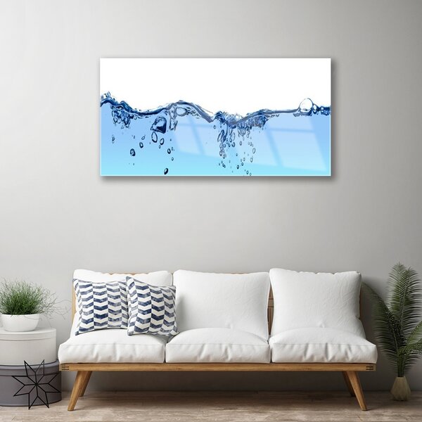 Quadro in vetro Arte dell'acqua 100x50 cm 2 appendini