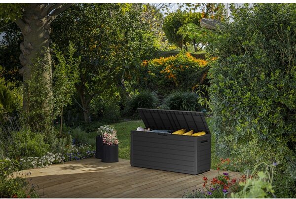 Contenitore da giardino grigio scuro in plastica Atlas – Keter