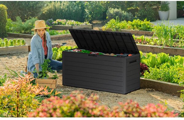 Contenitore da giardino grigio scuro in plastica Atlas – Keter