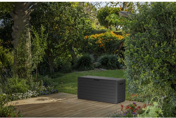 Contenitore da giardino grigio scuro in plastica Atlas – Keter