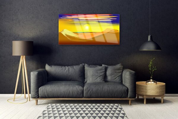 Quadro vetro Desert Sun Art 100x50 cm 2 appendini