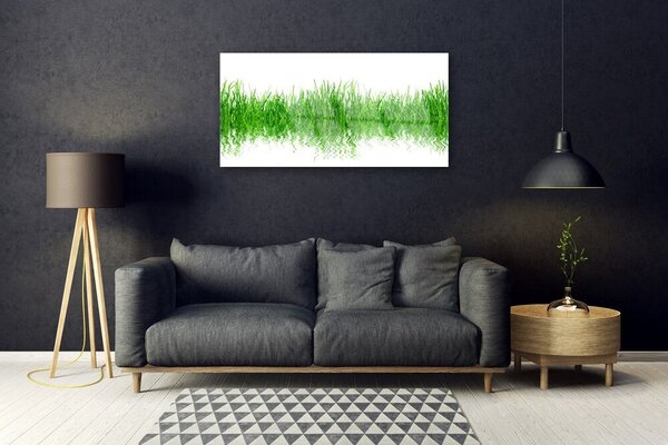 Quadro vetro Erba Pianta Natura 100x50 cm 2 appendini