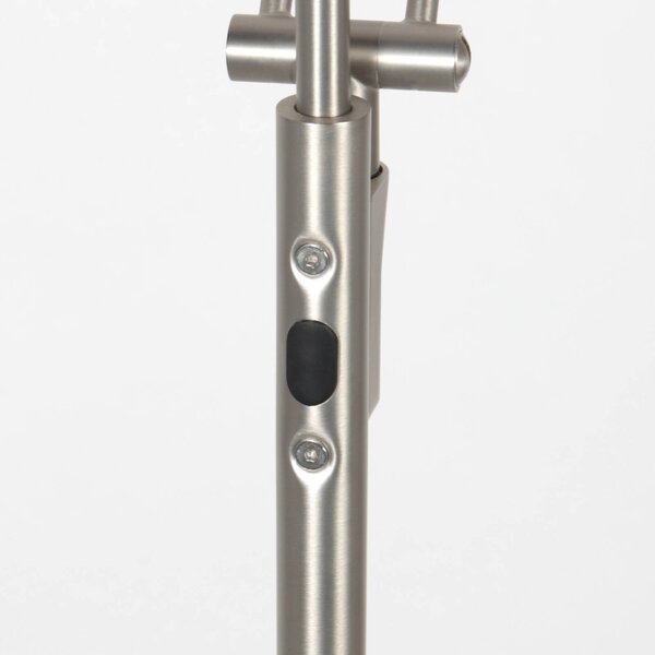 Steinhauer Lampada da terra con luce lettura Zenith, dimmerabile, Alluminio / Grigio / Zincato, Soggiorno / Sala da pranzo, Metallo, Moderno, Lampada da terra