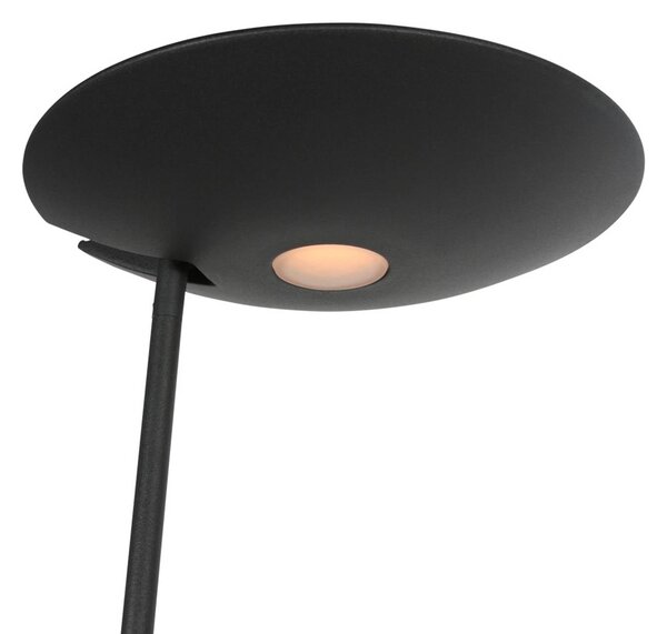 Steinhauer Lampada da terra con luce lettura Daphne, dimmerabile, Nero, Soggiorno / Sala da pranzo, Metallo, Moderno, Lampada da terra
