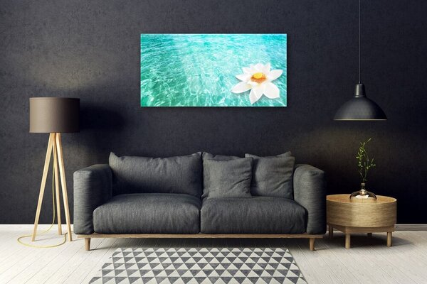 Quadro di vetro Arte dei fiori d'acqua 100x50 cm 2 appendini