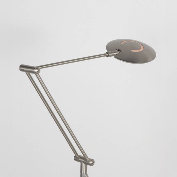 Steinhauer Lampada da terra Zenith, dimmerabile, Alluminio / Grigio / Zincato, Soggiorno / Sala da pranzo, Metallo, Moderno, Lampada da terra