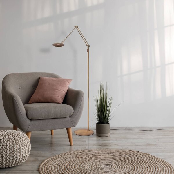 Steinhauer Lampada da terra Zenith, dimmerabile, Bronzo / Ottone antico, Soggiorno / Sala da pranzo, Metallo, Moderno, Lampada da terra