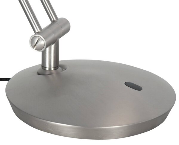 Steinhauer Lampada da scrivania Zenith, dimmerabile, Alluminio / Grigio / Zincato, Studio / Ufficio, Metallo, Moderno, Lampada da tavolo