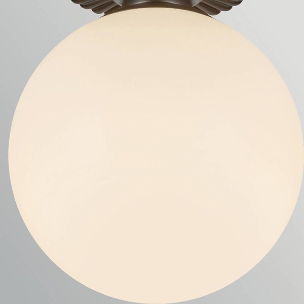 Elstead Plafoniera soffitto Otis, dimmerabile, Nero, Bagno, Vetro, Vintage, Plafoniera
