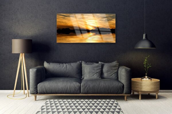 Quadro su vetro Grafica astratta 100x50 cm 2 appendini