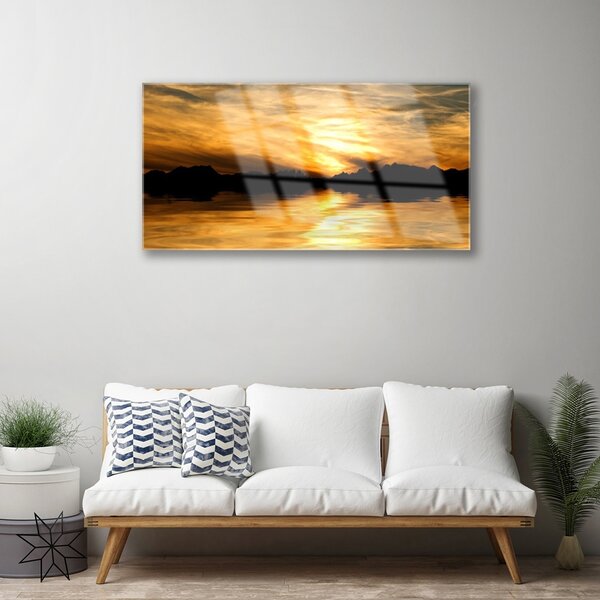 Quadro su vetro Grafica astratta 100x50 cm 2 appendini