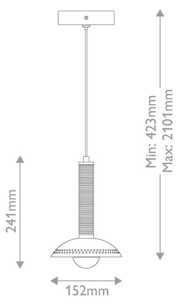 Elstead Lampada a sospensione Arden, dimmerabile, Nero, Soggiorno / Sala da pranzo, Alluminio, Moderno, Lampada a sospensione
