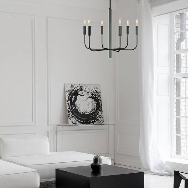 FEISS Lampadario a soffitto Brianna, dimmerabile, Nero, Soggiorno / Sala da pranzo, Metallo, Lampadario