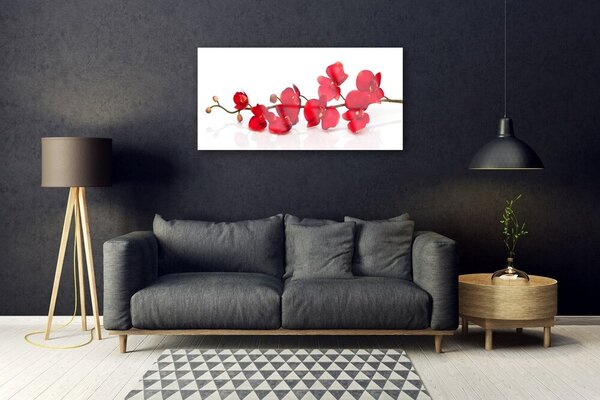 Quadro di vetro Fiori Pianta Natura 100x50 cm 2 appendini