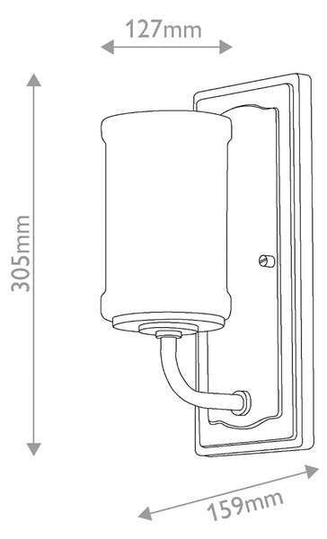 KICHLER Applique da parete Vetivene, Cromo / Argento, Bagno, Metallo, Applique