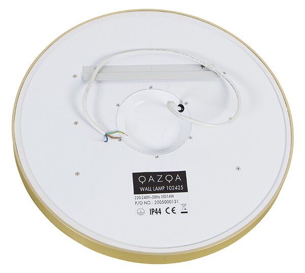 Specchio da bagno oro 50 cm con LED dimmerabile a 3 livelli con touch rotondo - Miral