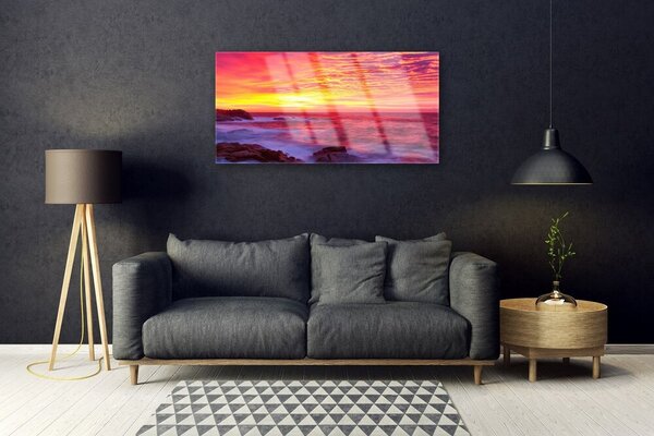 Quadro vetro Astrazione Ovest 100x50 cm 2 appendini