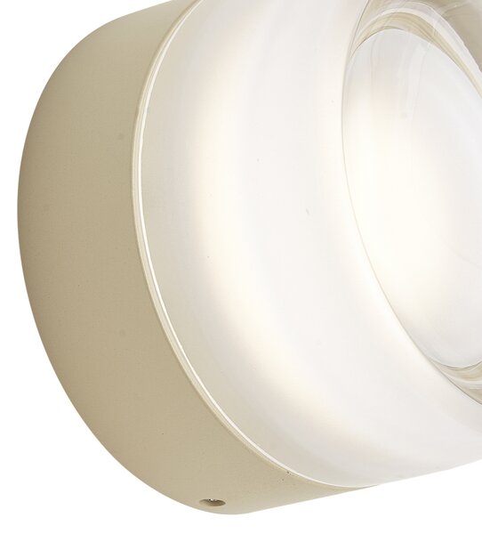 Lampada da parete di design beige con vetro opale IP44 - Michele