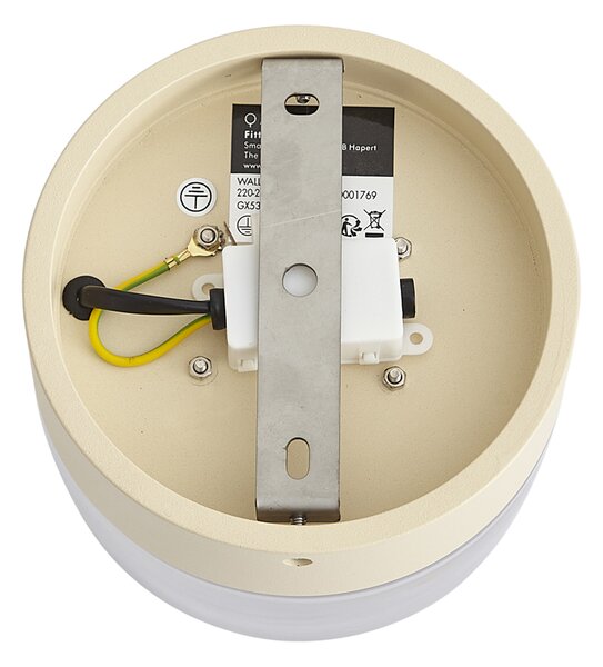 Lampada da parete di design beige con vetro opale IP44 - Michele