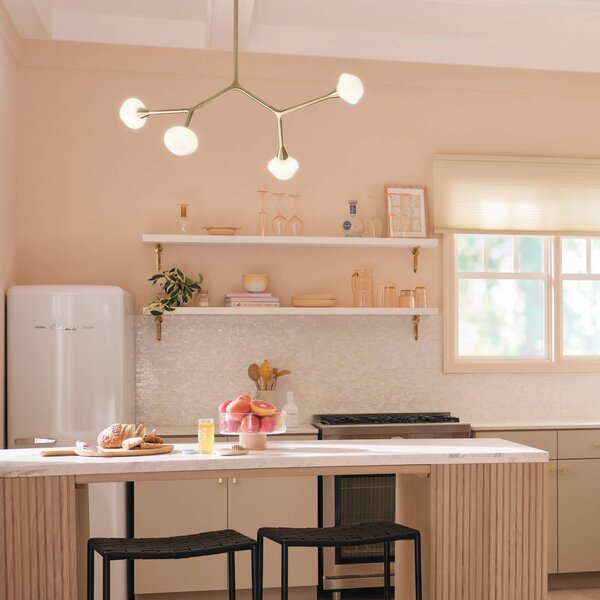 KICHLER Lampada a sospensione Cassius, Bronzo / Ottone antico, Soggiorno / Sala da pranzo, Metallo, Moderno, Lampada a sospensione