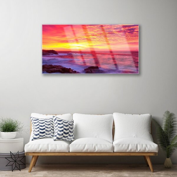 Quadro vetro Astrazione Ovest 100x50 cm 2 appendini