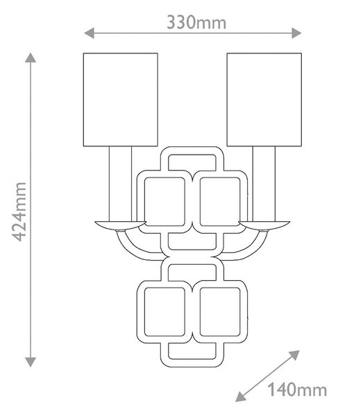 HINKLEY Applique da parete Sabina, dimmerabile, Nero, Soggiorno / Sala da pranzo, Metallo, Moderno, Applique