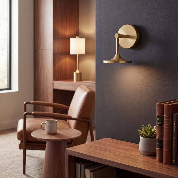 Elstead Applique da parete Issa, dimmerabile, Ottone / Oro, Bagno, Alluminio, Applique
