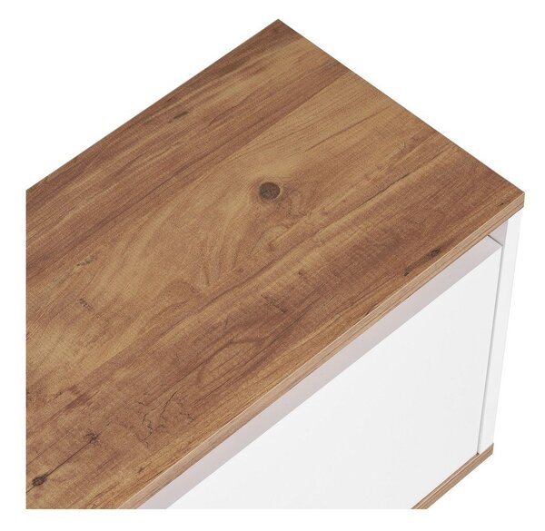 Mobile TV bianco/di colore naturale con effetto pino 160x42x30 cm Sentinel – Kalune Design