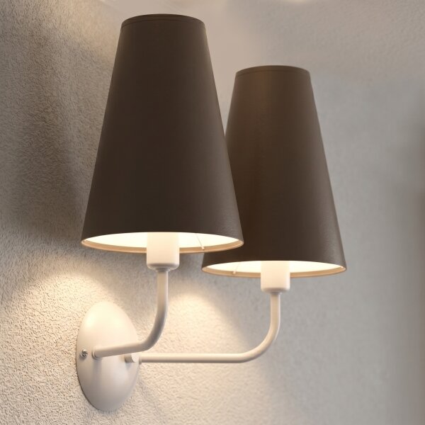 Applique da parete TORTOLA 2xE14/15W/230V marrone/crema