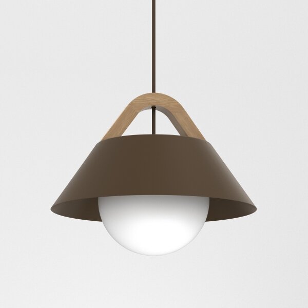 Lampada a sospensione con cavo FUNDA 1xE27/15W/230V, marrone
