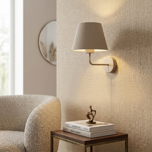 Lampada da parete ARDEN 1xE27/15W/230V beige