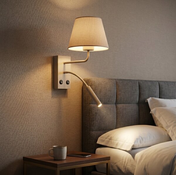 Applique da parete ARDEN 1xE27/15W/230V + 1xG9/8W beige