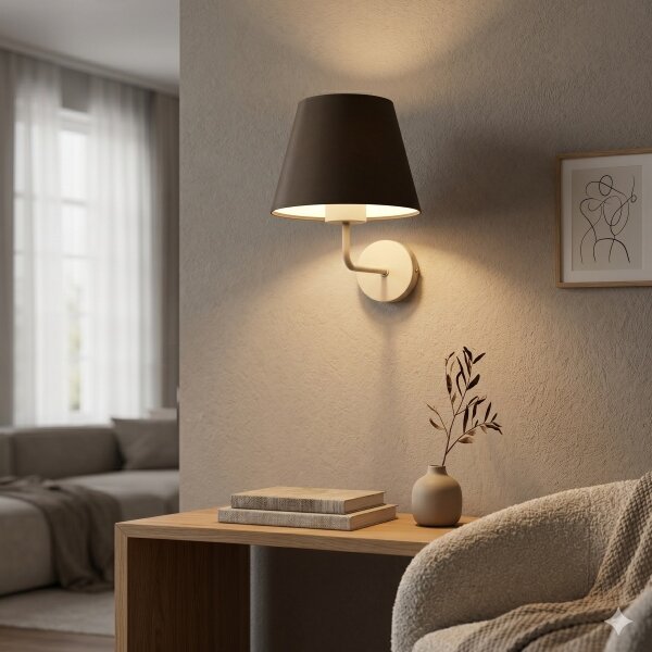 Applique da parete ARDEN 1xE27/15W/230V beige/marrone