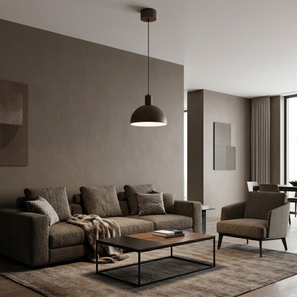 Lampadario a sospensione con cavo HANDA 1xE27/15W/230V marrone