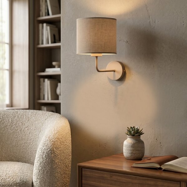 Lampada da parete ARDEN 1xE27/15W/230V beige