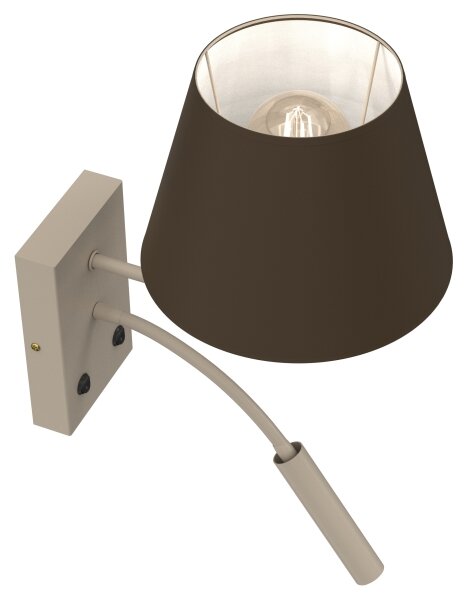 Lampada da parete ARDEN 1xE27/15W/230V + 1xG9/8W beige/marrone
