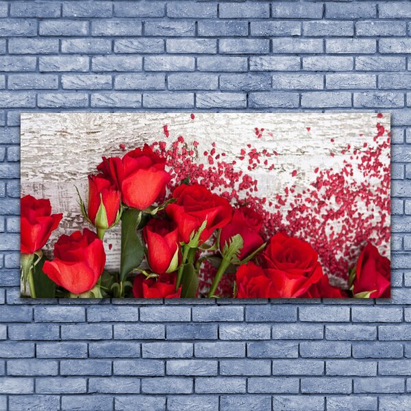 Quadro su tela Rose, fiori, piante 100x50 cm