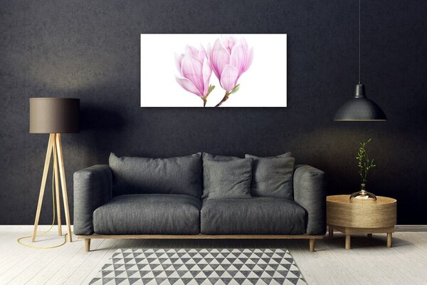 Quadro vetro Fiore Pianta naturale 100x50 cm 2 appendini